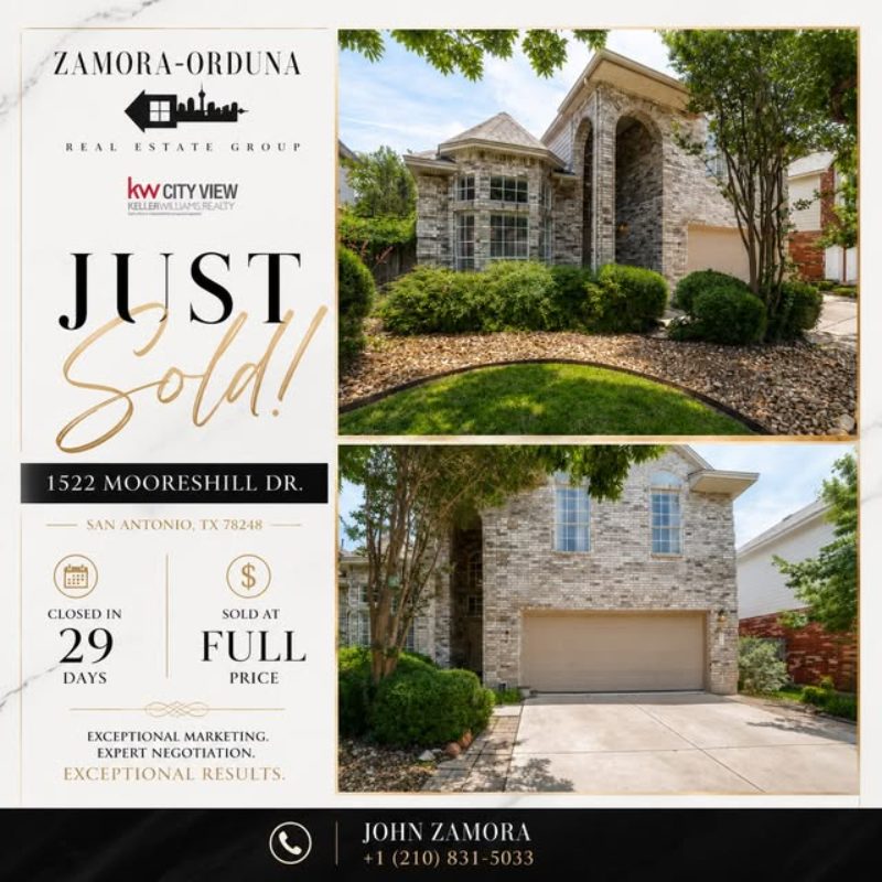 1522 Mooreshill Dr. Sold at full price, closed in 29 days.